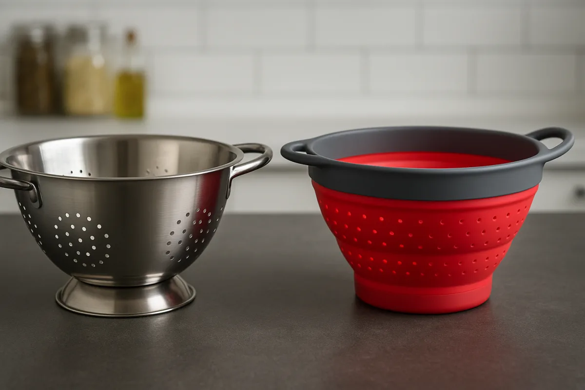 Colapasta in acciaio o silicone: la caratteristica che determina durata e igiene