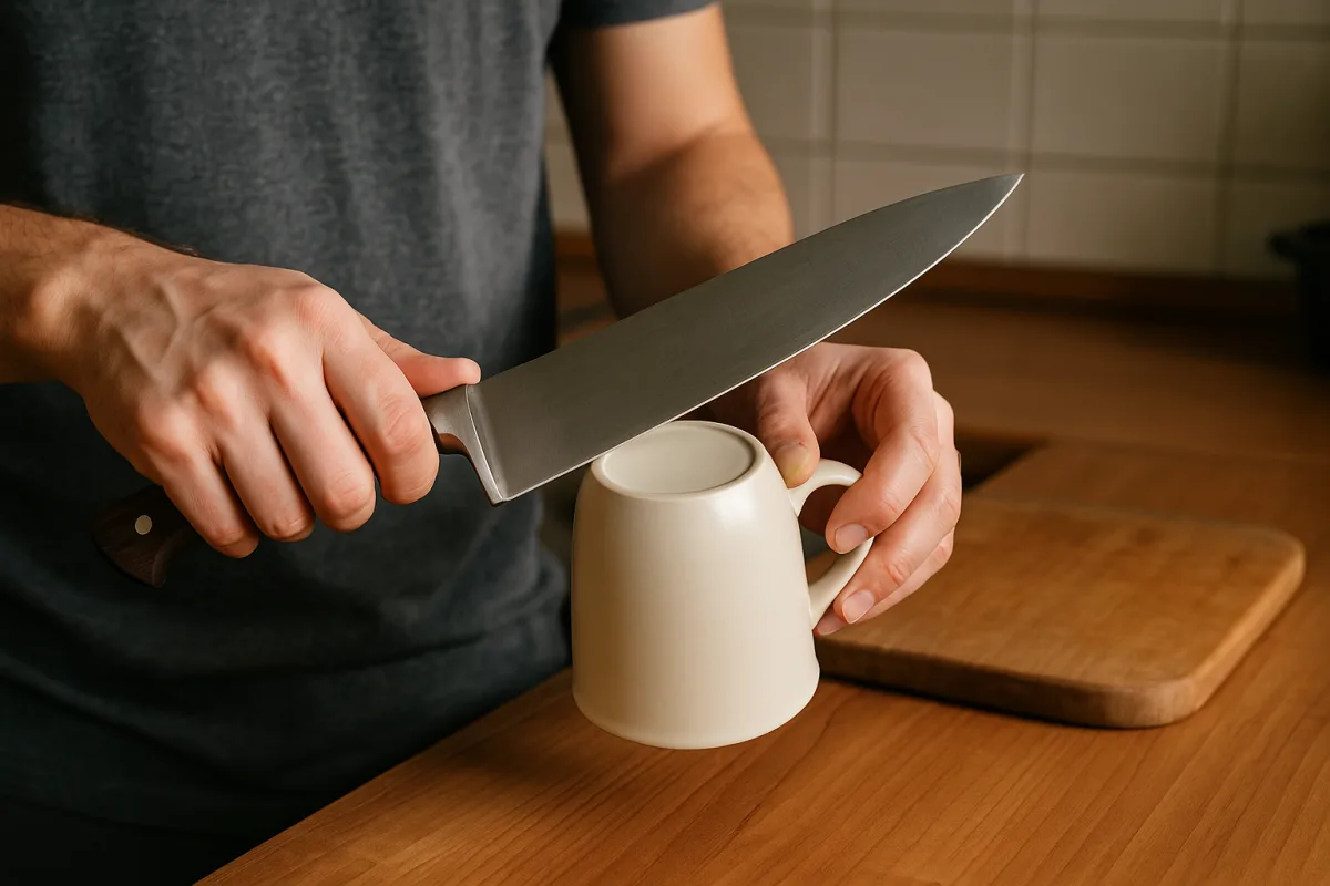Come affilare i coltelli a casa senza strumenti costosi? Il trucco efficace degli chef casalinghi