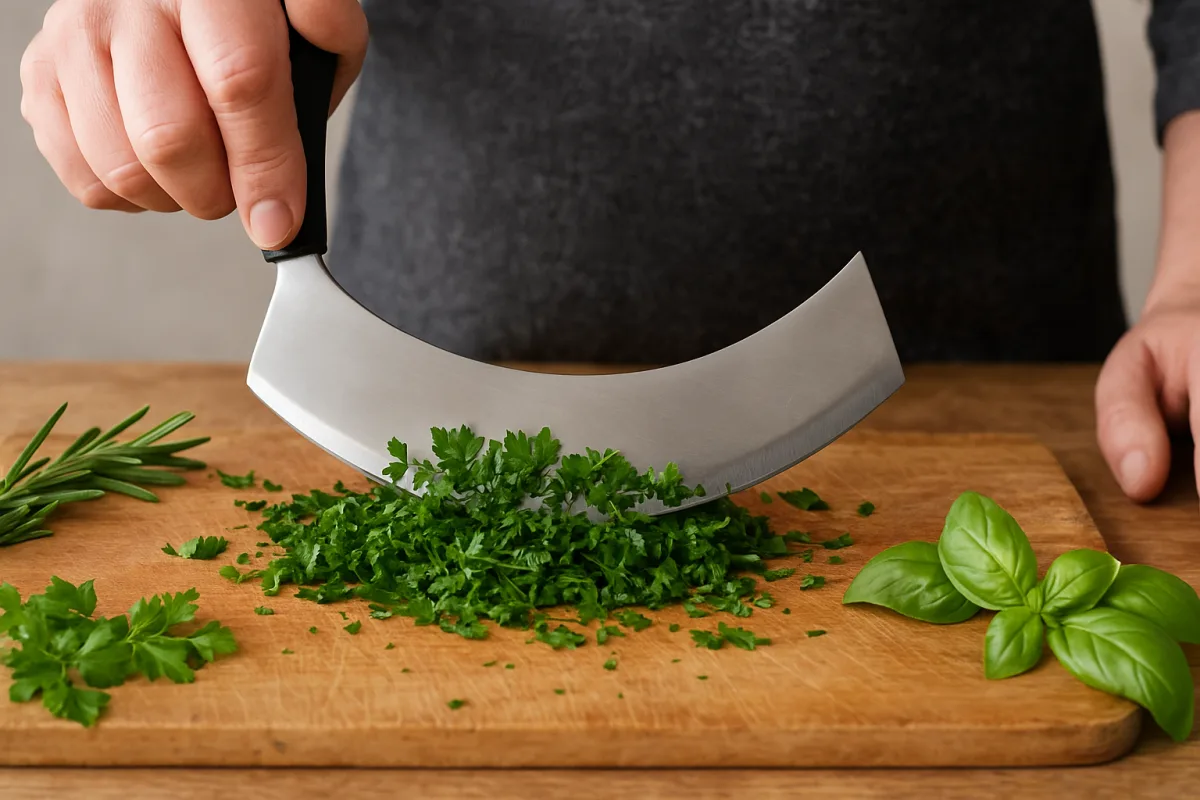 Tagliare le erbe aromatiche: la lama che conserva profumo e colore senza rovinarle