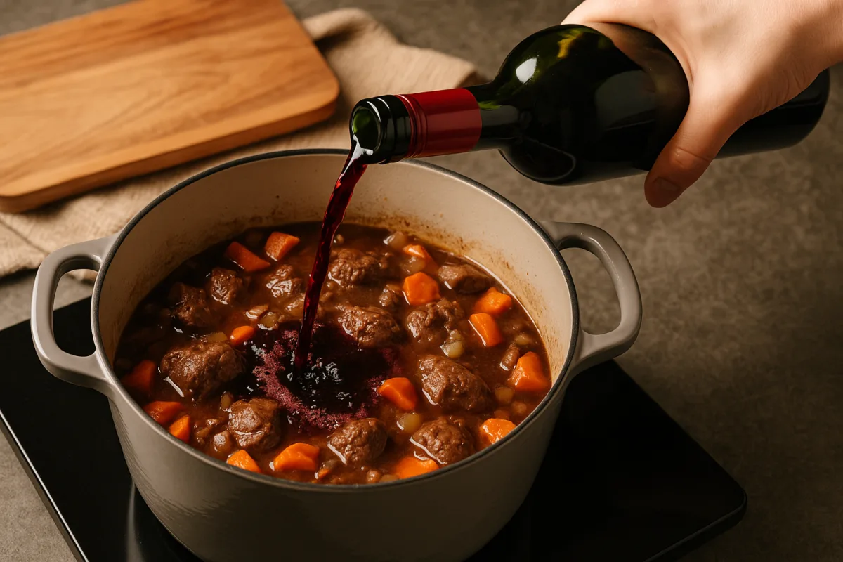 Quando aggiungere il vino nelle stufature? Il momento giusto che blocca i sapori intensi