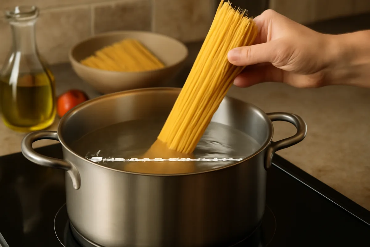 Quanta acqua serve per cuocere la pasta: il livello che evita scuociture rapide