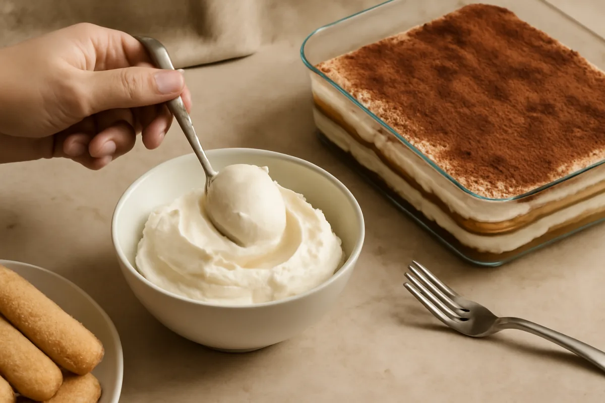 Mascarpone nel tiramisù senza uova: la quantità che evita una crema troppo pesante