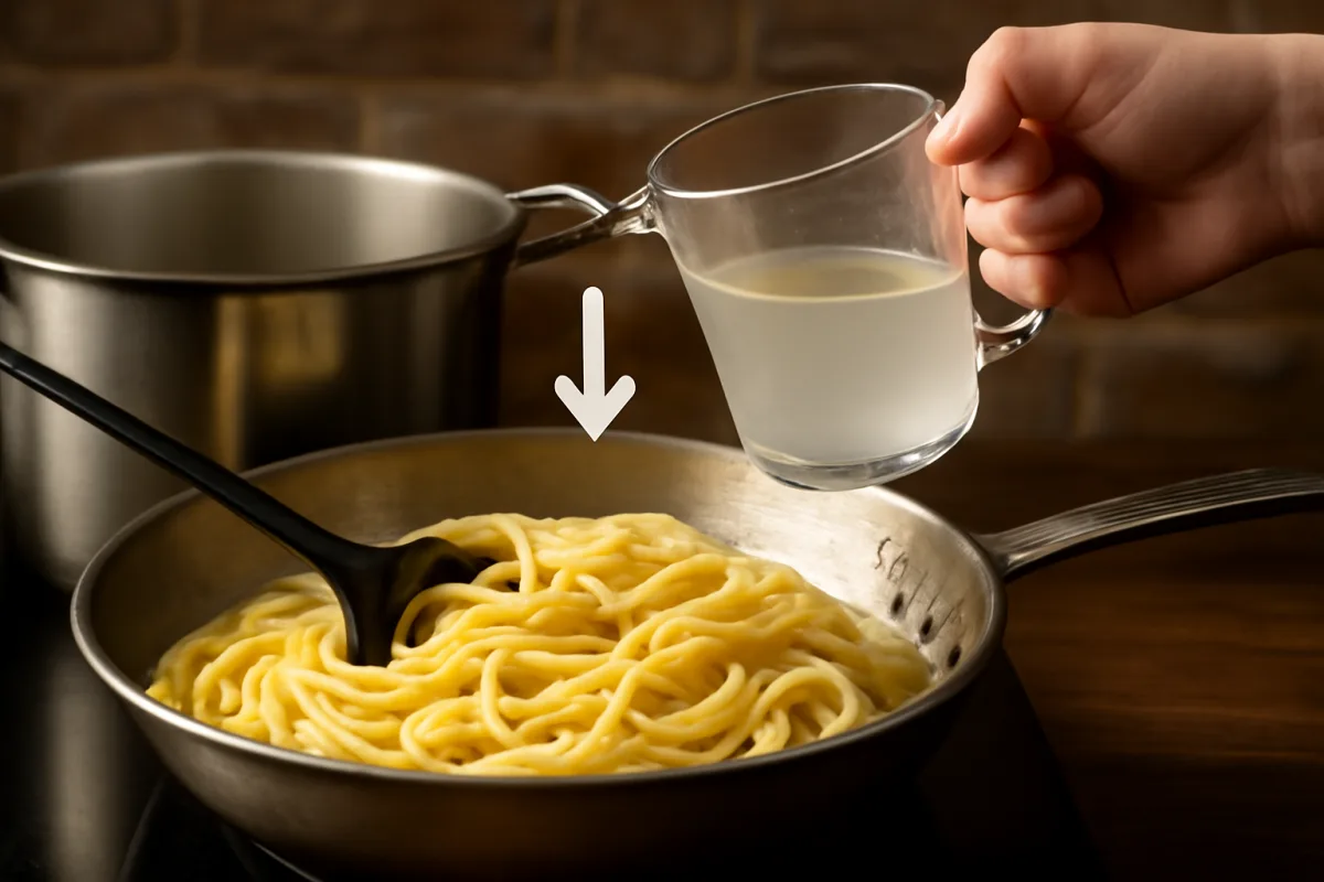 Acqua di cottura nella mantecatura: quanto usarne per non annacquare la pasta