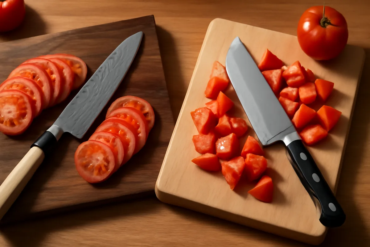 Coltelli da cucina giapponesi o tedeschi: come cambia il taglio in pratica