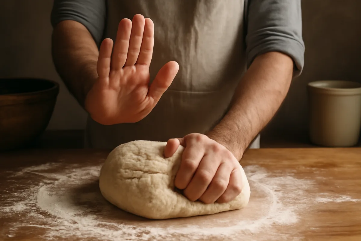 Impasto del pane a mano: il segno visivo che indica quando smettere