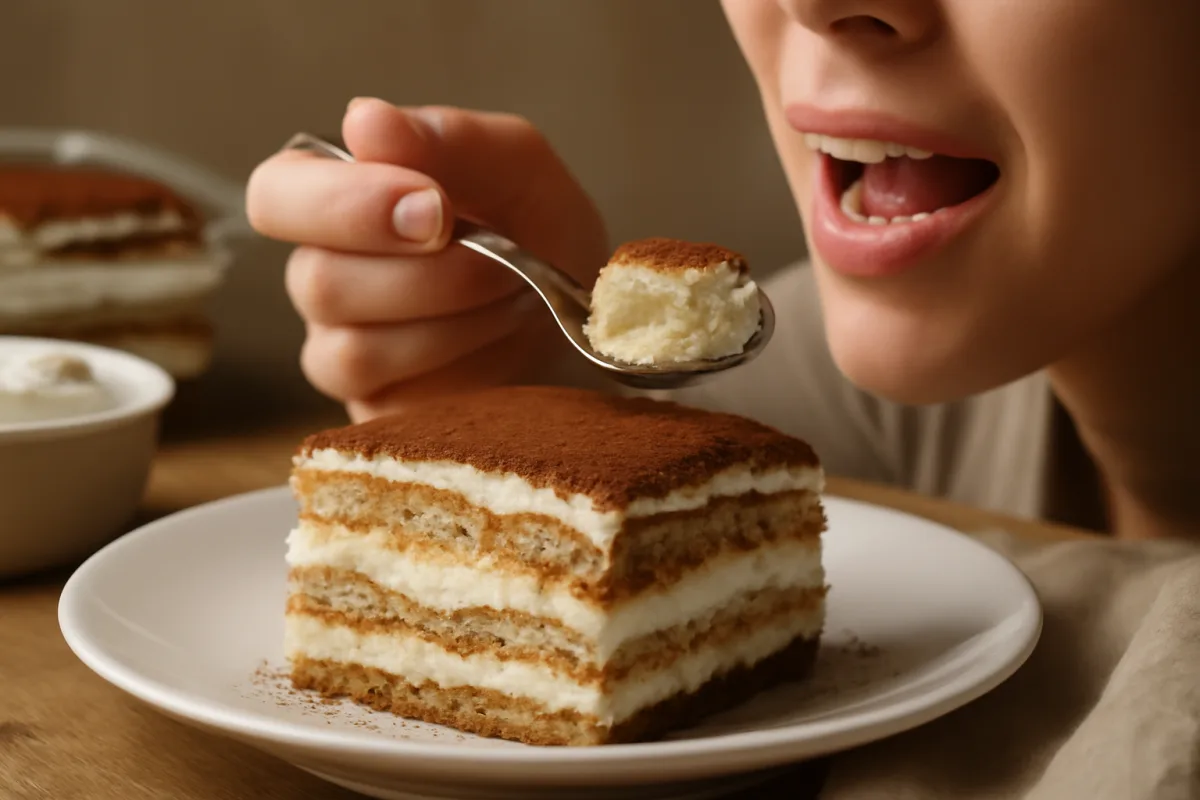 Tiramisù senza uova con formaggio spalmabile: la texture che sorprende al primo assaggio