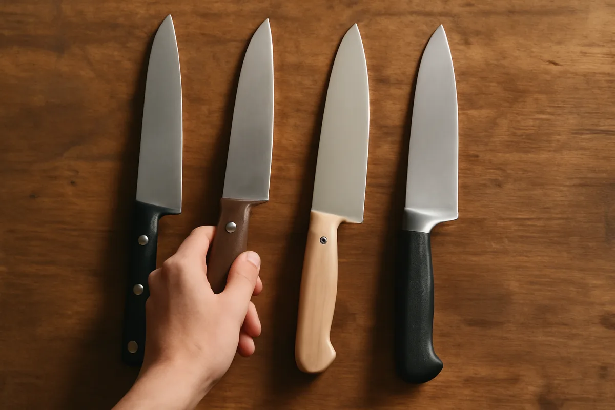 Manico del coltello da chef: il materiale che incide sulla presa e durata