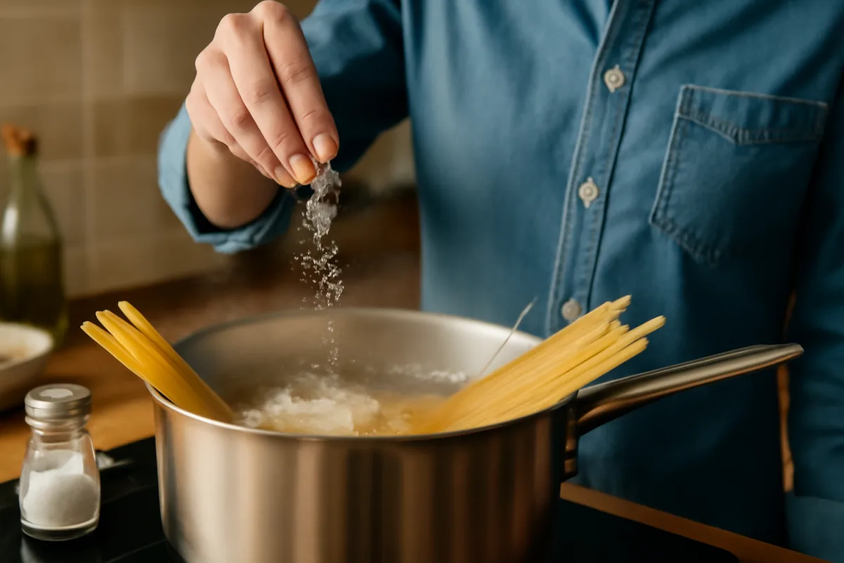 Salare l'acqua della pasta: il momento esatto che cambia cottura e sapore