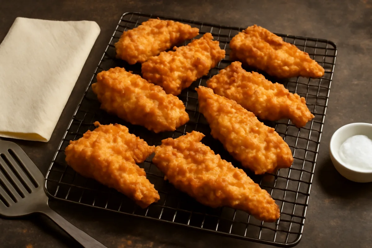 Pesce fritto che resta croccante: il riposo su griglia invece della carta assorbente