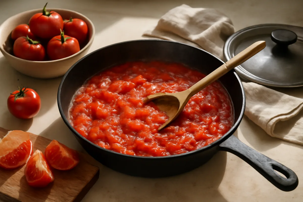 Sugo con pomodori freschi d'estate: la cottura breve che preserva il sapore vero
