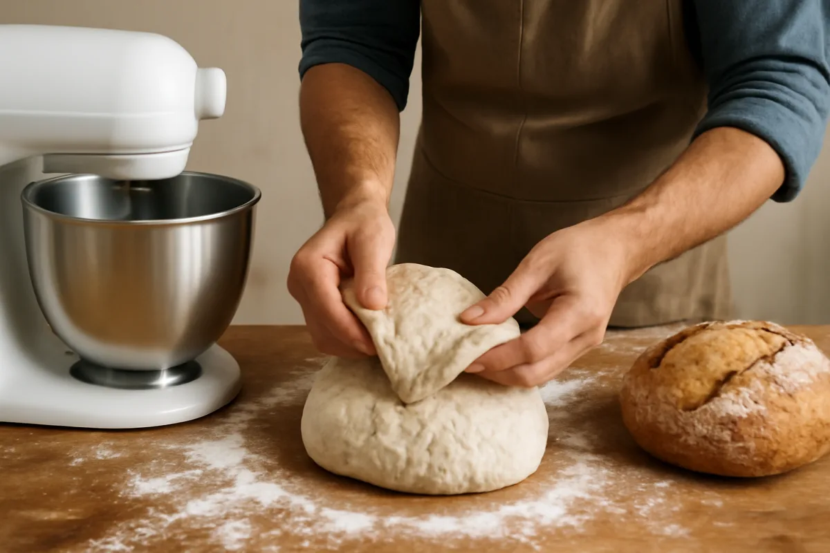 Pane senza impastatrice: la piega che sostituisce la macchina senza sforzo