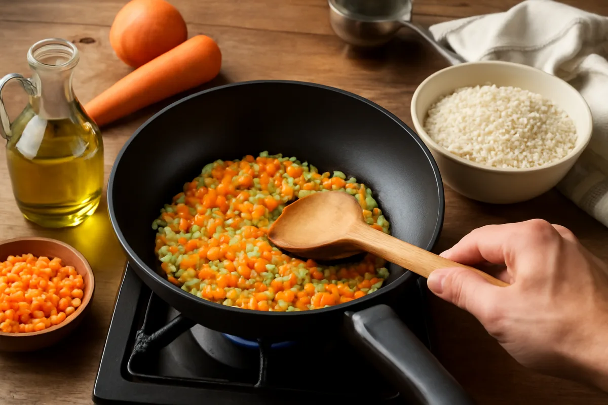Soffritto per il risotto: il passaggio iniziale che ne definisce la struttura