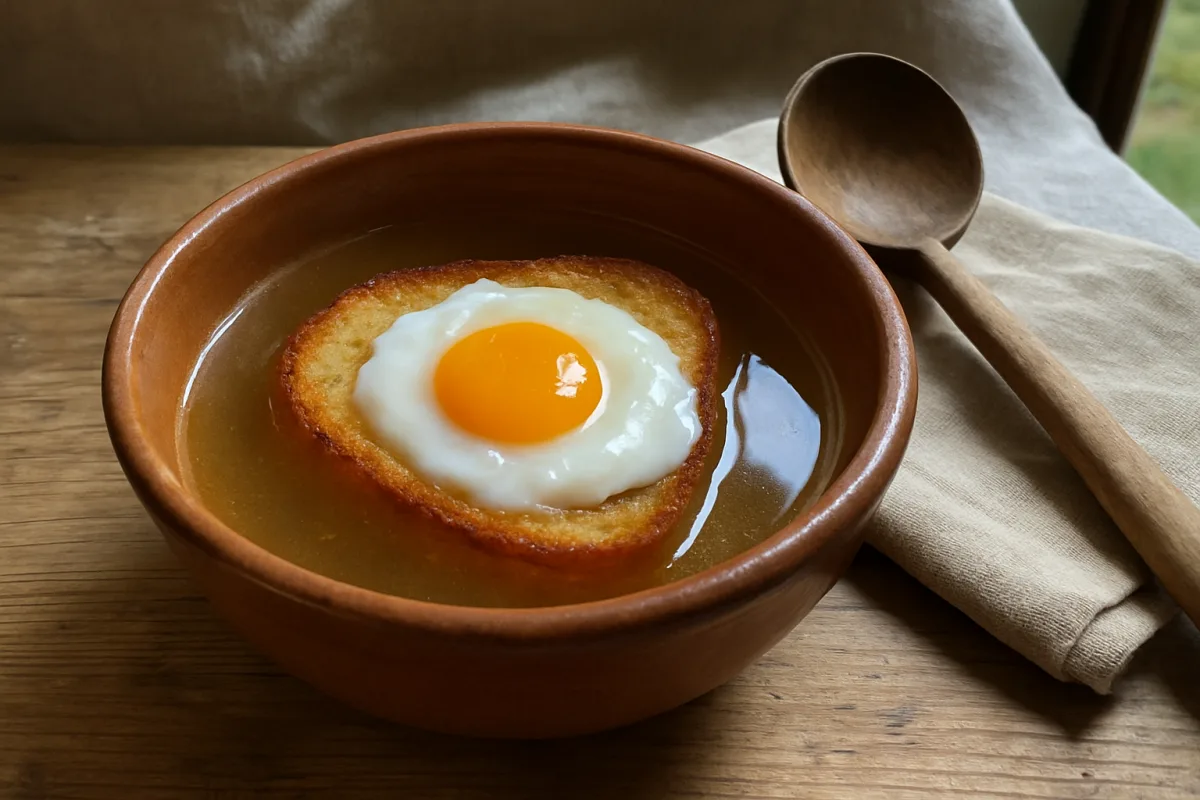 Zuppa pavese: l'uovo crudo nel brodo che non deve mai strapazzarsi