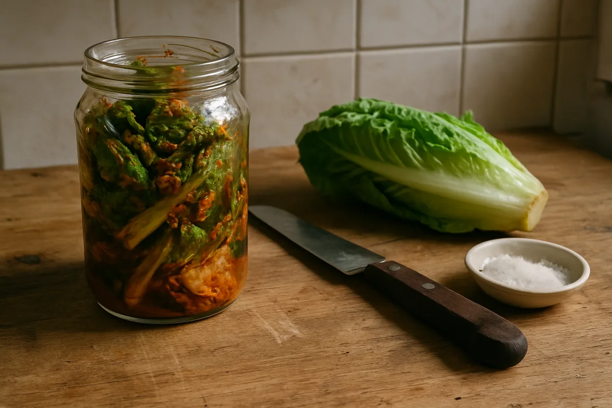 Lattuga avanzata: diventare kimchi senza diventare poltiglia